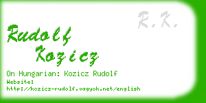 rudolf kozicz business card